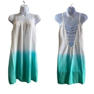 NEW! Turquoise and white dress or cover up S/M